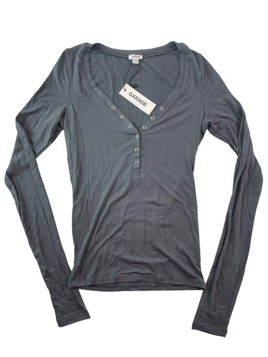 Garage Tops - Garage Smooth Crewneck Burnt Ash Long Sleeve Top Modal Blend Wmn's Sz XS $35 NWT